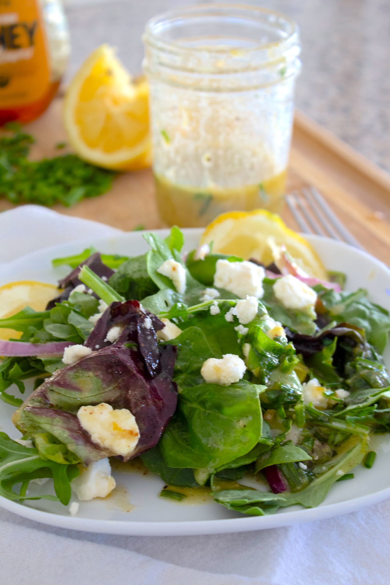green salad with lemon dressing Simple Green Salad Recipe