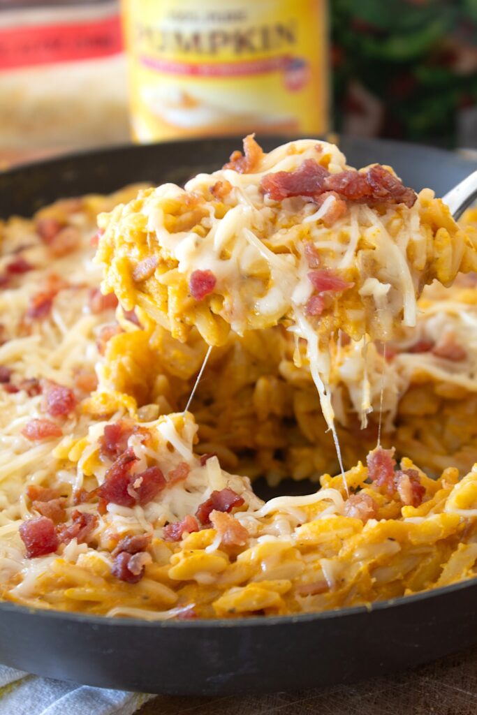 cheese pull pumpkin orzo
