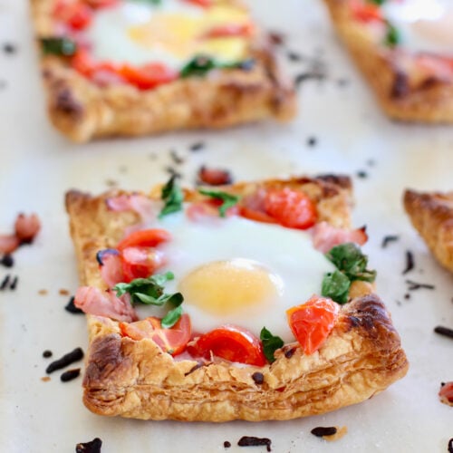 Eggs in puff pastry