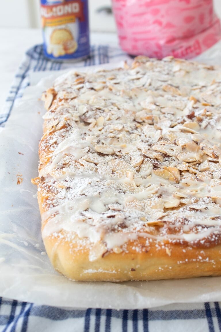 Almond Croissant Inspired Focaccia Bread